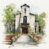 draw watercolor wedding venue