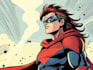 make a comic book superhero illustration