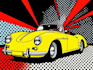 classic car pop art roy lichtenstein style