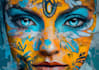design custom face stencil in graffiti art style