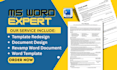 design professional invoice template word, excel and PDF document canva mockup