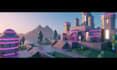 create low poly 3d environment or game scene optimized for unity and unreal