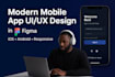 design modern mobile app UI UX for ios, android, and all app types