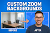 design a professional zoom virtual background