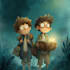 create christmas children book illustrations