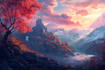 fantasy landscapes, illustration, environment