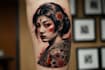 draw a tattoo design in japanese style