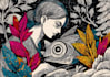 create unique linocut style illustrations with bold textures