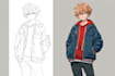 sketch anime art commission