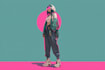 make cyberpunk illustration sci fi, fantasy character