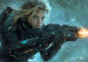 draw cybernetic sci fi character with detailed suit