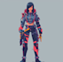 create cyberpunk character art