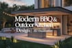 design a modern BBQ area and outdoor kitchen with 3d visualization