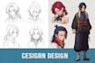 design character design in anime style