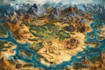 hand draw a fantasy map with digital