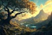 design fantasy background, landscape art