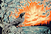create awesome linocut illustration art