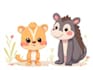 draw animals cartoon illustration
