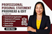 professionalize your personal statement sop lor CV medical residency application