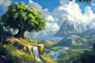 do fantasy landscapes and scenery art