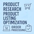 product research porduct listing listing optimization or order processing