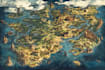 illustrate medieval fantasy and sci fi maps