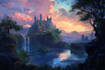 make illustration in fantasy and medieval style
