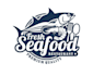 do modern fish food logo design