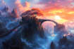 do fantasy background and landscape