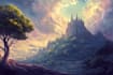 draw fantasy concept landscape illustrations