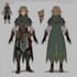 make 2d character design and character sheet