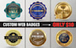 professional web badges,  seals , stamp,  and certificate