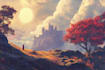 do fantasy concept landscape illustration
