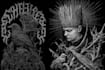 create darkart,black white artwork, occult, metal artwork