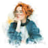 draw  watercolor portrait illustration
