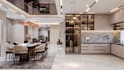 design kitchen interior in 3d and render