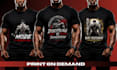 create bold gym motivation t shirt design