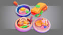 draw line art objects food illustration