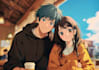 draw romantic couples art