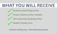 write healthcare blog post article with SEO and citations