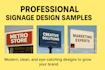 design a sleek, modern signage