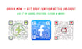 design a lifetime active custom qr code with your logo