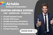 build airtable database, airtable automation, interface, crm system