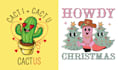 make hand drawn halloween cartoon cactus logo