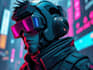 make a cyberpunk character art