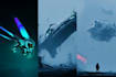 concept art for dragons and monsters, creatures