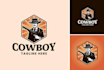 design modern electric cowboy logo
