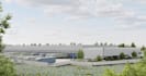 render industry building exterior, landscape map design,2d park space solution