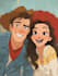 make a cartoon disney couple cartoon