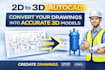 create accurate 3d models from 2d drawings in autocad